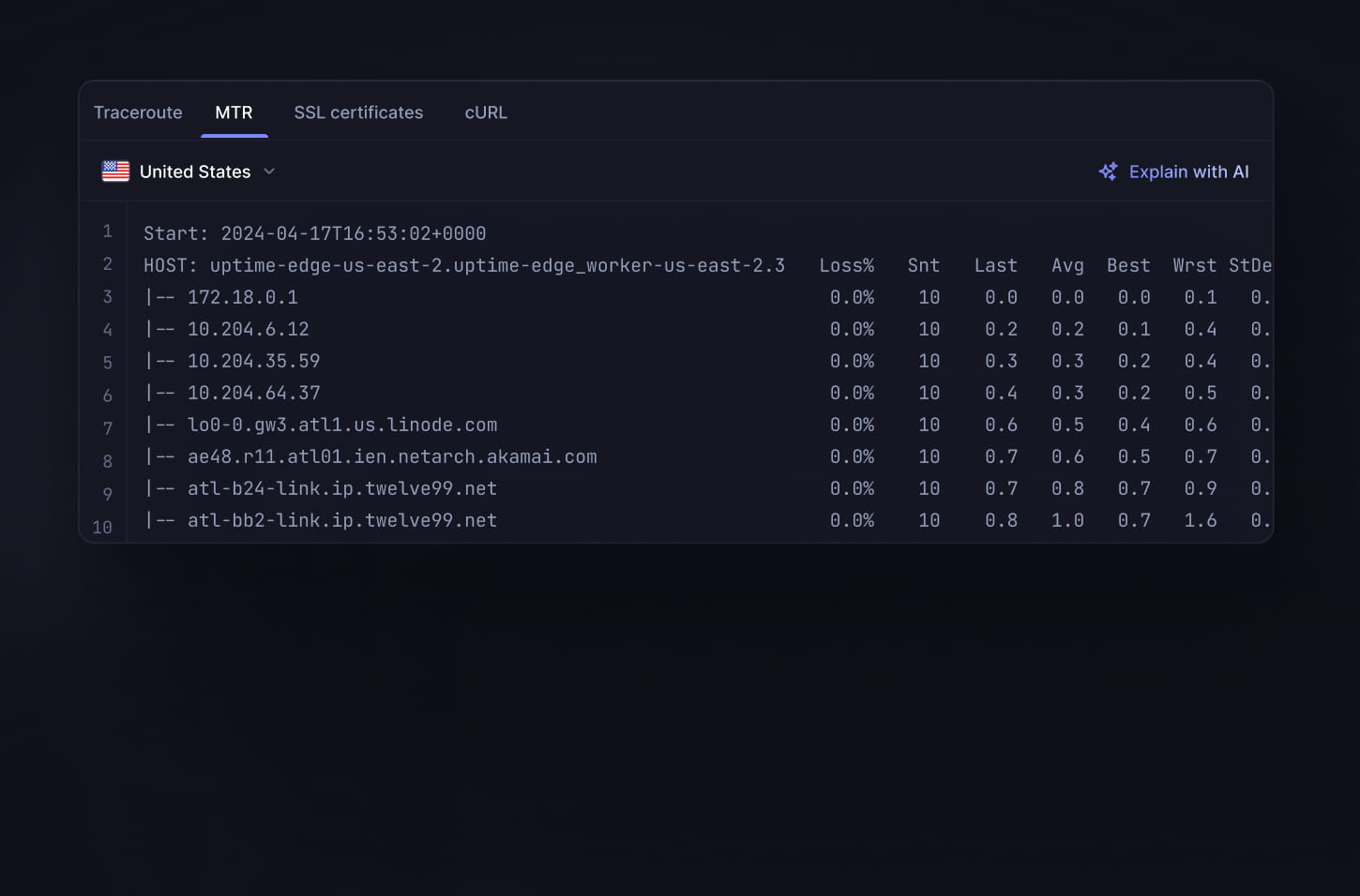 LLM Node Configuration & Execution Logs